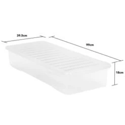 B&M Underbed Storage Box With Lid 55L - Clear 9 B&M Underbed Storage Box With Lid 55L - Clear -Home Furnishing Specialty Store 307321 55l under bed storage box with lid 3