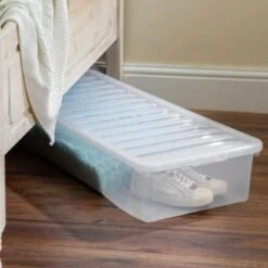 B&M Underbed Storage Box With Lid 55L - Clear 7 B&M Underbed Storage Box With Lid 55L - Clear -Home Furnishing Specialty Store 307321 55l under bed storage box with lid 5