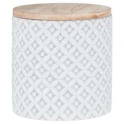 B&M Embossed Geometric Storage Canisters 3pc -Home Furnishing Specialty Store 356821 storage canisters geo grey