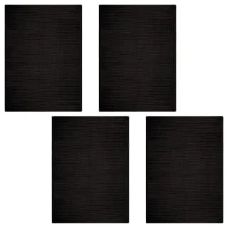 B&M Ribbed Tea Towels 4pk - Black 4 B&M Ribbed Tea Towels 4pk - Black - Image 2