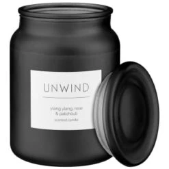 B&M Large Spa Scented Candle - Black - Unwind -Home Furnishing Specialty Store 368680 large spa candle unwind 5