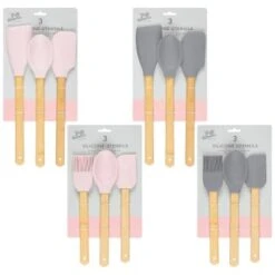 B&M Betty Winters Silicone Utensils 3pk - Grey -Home Furnishing Specialty Store 369971 369972 3pk betty winters silicone utensils main