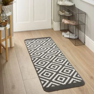 B&M Buddy Geo Twist Pile Runner - Charcoal 3 B&M Buddy Geo Twist Pile Runner - Charcoal