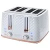 Goodmans Diamond 4 Slice Toaster - White & Rose Gold 2 Goodmans Diamond 4 Slice Toaster - White & Rose Gold -Home Furnishing Specialty Store 371982 goodmans diamond white rose gold 4 slice toaster 2