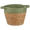 B&M Two Tone Wicker Basket - Green -Home Furnishing Specialty Store 374391 green two tone wicker basket