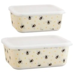 B&M Rectangular Tubs 2pk - Bees 13 B&M Rectangular Tubs 2pk - Bees -Home Furnishing Specialty Store 375968 2pk reuse and repurpose rectangle tubs bee 3