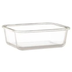 B&M Rectangular Glass Food Containers With Bamboo Lids 2pk -Home Furnishing Specialty Store 376824 2pk regular glass food container2 2