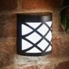 Solar Powered Kensington Wall Lights - Black 4pk 1 Solar Powered Kensington Wall Lights - Black 4pk -Home Furnishing Specialty Store 379452 4pk solar powered kensington black fence wall lights cool white leds