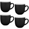 Simply Everyday Gloss Mugs 4pk - Black -Home Furnishing Specialty Store 380121 4pk simply everyday mugs black 3