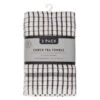 B&M Check Tea Towels - Black 3pk -Home Furnishing Specialty Store 380307 3pk check tea towels black