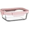 B&M Pink Glass Food Container - Large -Home Furnishing Specialty Store 380659 glass food container pink large 2