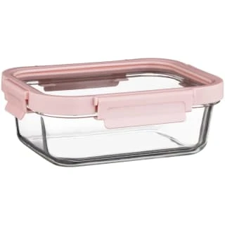 B&M Pink Glass Food Container - Large 3 B&M Pink Glass Food Container - Large