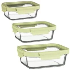 B&M Green Glass Food Container - Medium 7 B&M Green Glass Food Container - Medium -Home Furnishing Specialty Store 380662 380663 380664 glass food container green medium 1