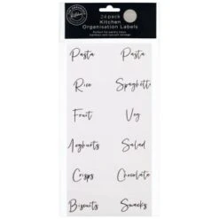 B&M Kitchen Organisation Labels 24pk