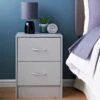 Lokken 2 Drawer Bedside Table - Grey -Home Furnishing Specialty Store 384334 lokken 2 drawer bedside grey