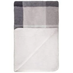 B&M Highland Mono Check Sherpa Doublesided Throw 7 B&M Highland Mono Check Sherpa Doublesided Throw -Home Furnishing Specialty Store 388811 highland check sherpa throw 2