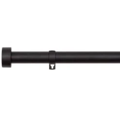 B&M Black Stud End Curtain Pole 120 - 220cm 5 B&M Black Stud End Curtain Pole 120 - 220cm -Home Furnishing Specialty Store 390236 390237 black stud end curtain pole