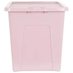 B&M Storage Box With Lid 80L - Dusty Pink -Home Furnishing Specialty Store 391383 dusty pink 80l storage box and lid 2