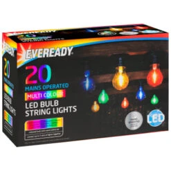 Eveready Mains Powered LED Bulb String Lights 20pk - Multicolour 7 Eveready Mains Powered LED Bulb String Lights 20pk - Multicolour -Home Furnishing Specialty Store 392913 eveready 20 mains operated multi colour bulb string lights 1