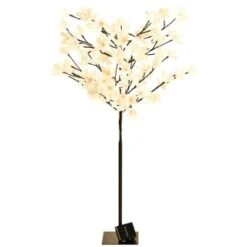Solar Powered Magnolia Blossom Tree 4ft 9 Solar Powered Magnolia Blossom Tree 4ft -Home Furnishing Specialty Store 393029 4ft solar powered magnolia blossom tree 2