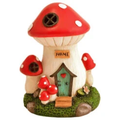 B&M Assorted Mushroom House Ornament With Glowing Solar Light 11 B&M Assorted Mushroom House Ornament With Glowing Solar Light -Home Furnishing Specialty Store 393429 mushroom house ornament with glowing solar light