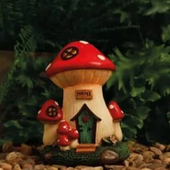 B&M Assorted Mushroom House Ornament With Glowing Solar Light 13 B&M Assorted Mushroom House Ornament With Glowing Solar Light -Home Furnishing Specialty Store 393429 mushroom house ornament with glowing solar light 4