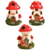 B&M Assorted Mushroom House Ornament With Glowing Solar Light -Home Furnishing Specialty Store 393429 mushroom house ornament with glowing solar light group
