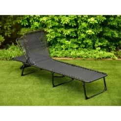Vancouver Premium 3 Position Folding Relaxer Bed - Black -Home Furnishing Specialty Store 395731 vancouver premium 3 position folding relaxer bed 2