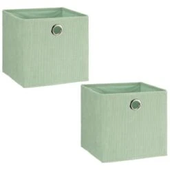 Lokken Cord Storage Cubes 2pk - Sage -Home Furnishing Specialty Store 395812 2pk lokken storage cubes sage 4