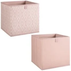 Lokken Printed Storage Cubes 2pk - Pink Diamond 10 Lokken Printed Storage Cubes 2pk - Pink Diamond -Home Furnishing Specialty Store 395838 2pk printed lokken storage cubes pink diamond 3
