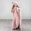 Simply Kids Hooded Sherpa Blanket - Blush 1 Simply Kids Hooded Sherpa Blanket - Blush -Home Furnishing Specialty Store 400215 simply kids hooded sherpa blanket blush