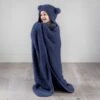 Simply Kids Hooded Sherpa Blanket - Navy 2 Simply Kids Hooded Sherpa Blanket - Navy -Home Furnishing Specialty Store 400216 simply kids hooded sherpa blanket navy